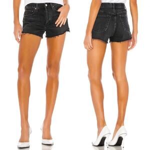 AGOLDE Parker Cutoff Denim Shorts Crash Black Wash Size 28